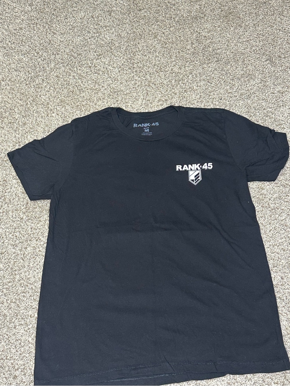 Rank45 Men's Short Sleeve Crewneck T-Shirt in Black